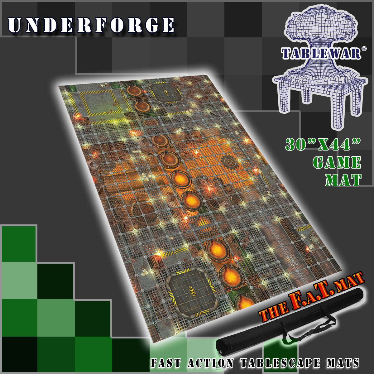 30x44" 'Underforge' F.A.T. Mat Battle Gaming Mat