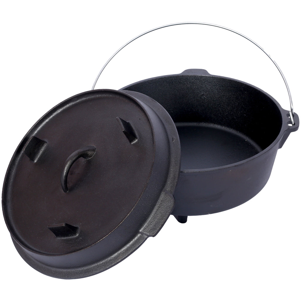 Pre-Seasoned Cast Iron Dutch Oven With Skillet Lid