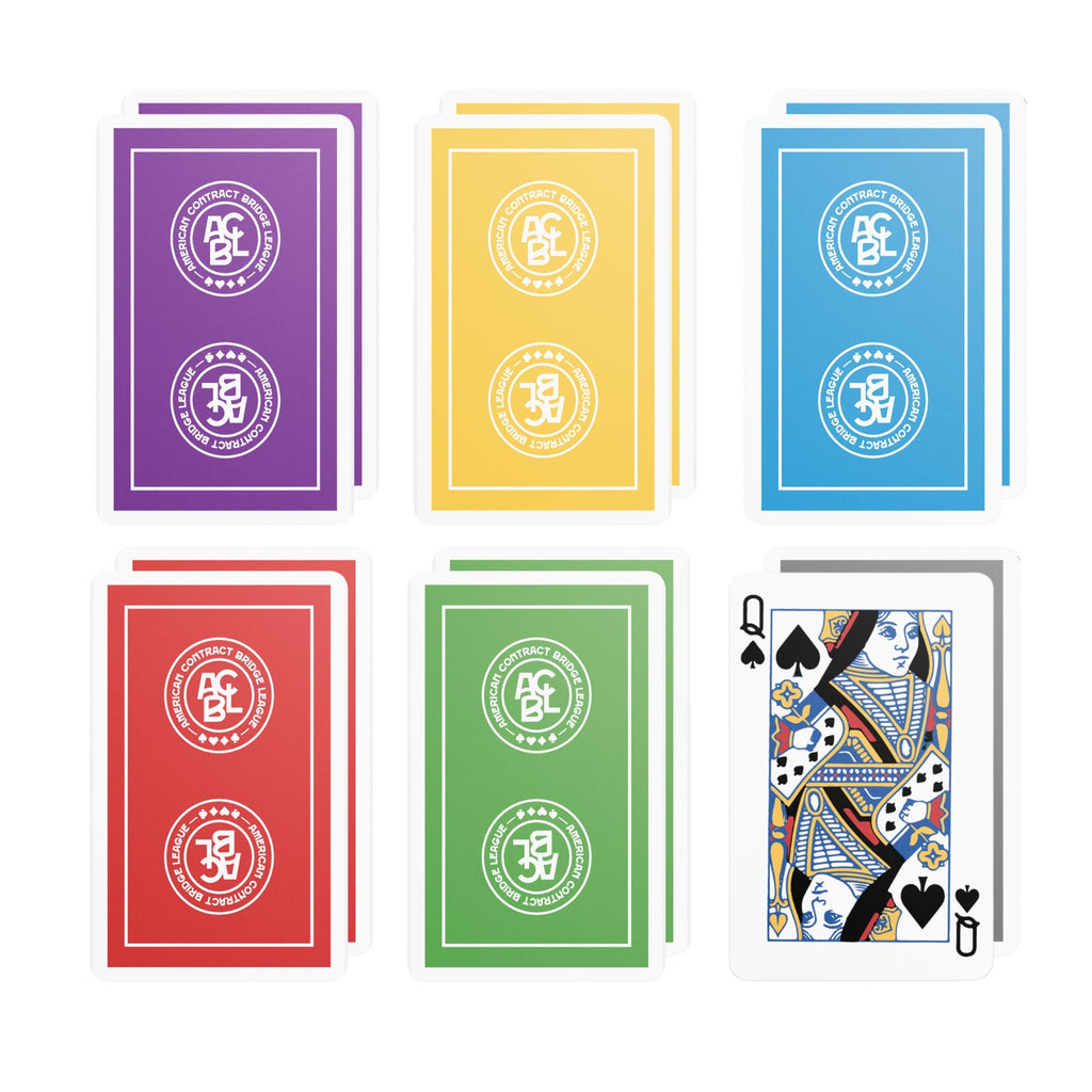 Regular Index 12 Cellophane-Wrapped Decks - Traditional Coated ACBL Bridge Playing Cards