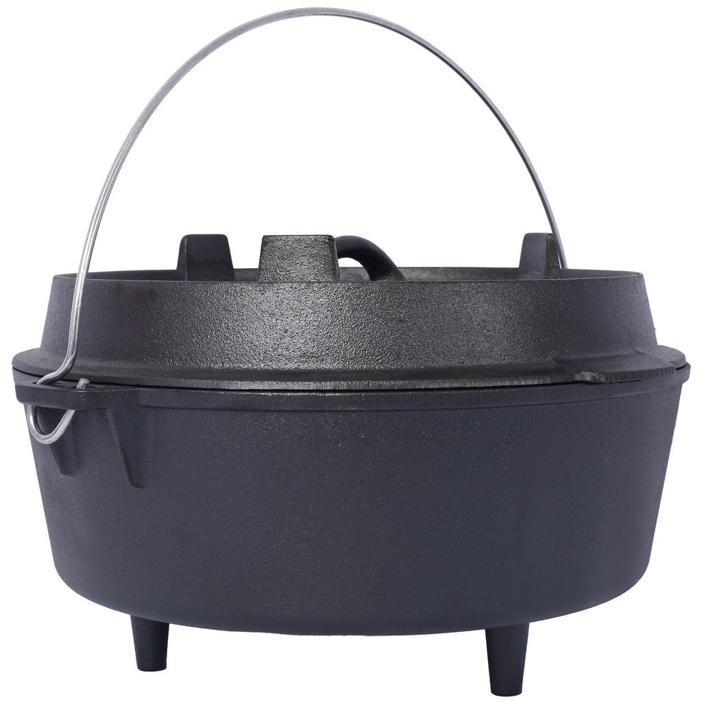 Pre-Seasoned Cast Iron Dutch Oven With Skillet Lid