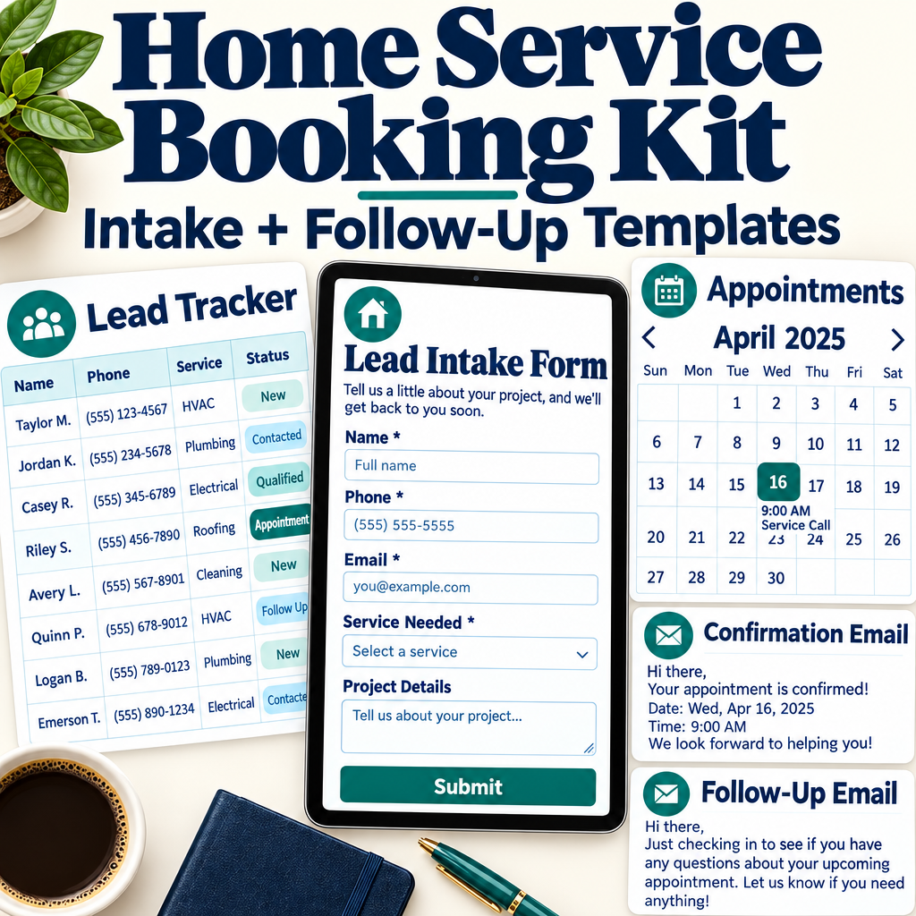 Home Service Booking Kit cover